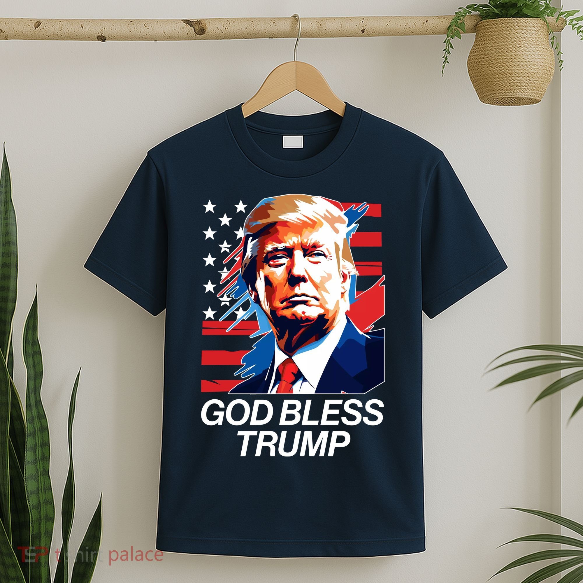 Patriotic God Bless Trump T-Shirt