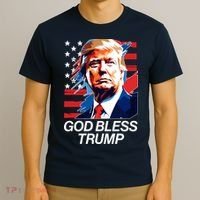 Patriotic God Bless Trump T-Shirt thumb 3