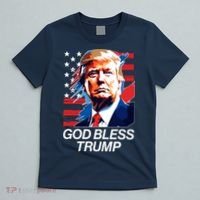 Patriotic God Bless Trump T-Shirt thumb 5