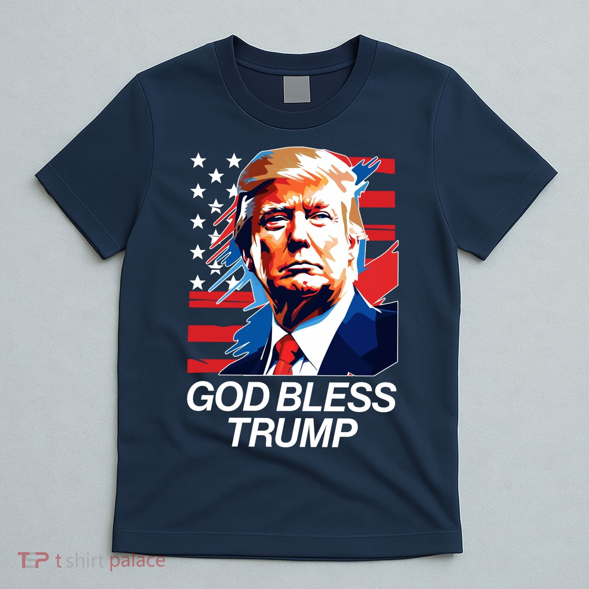 Patriotic God Bless Trump T-Shirt
