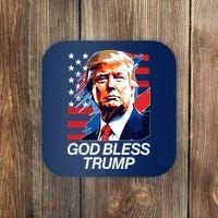 Patriotic God Bless Trump Coaster thumb 0