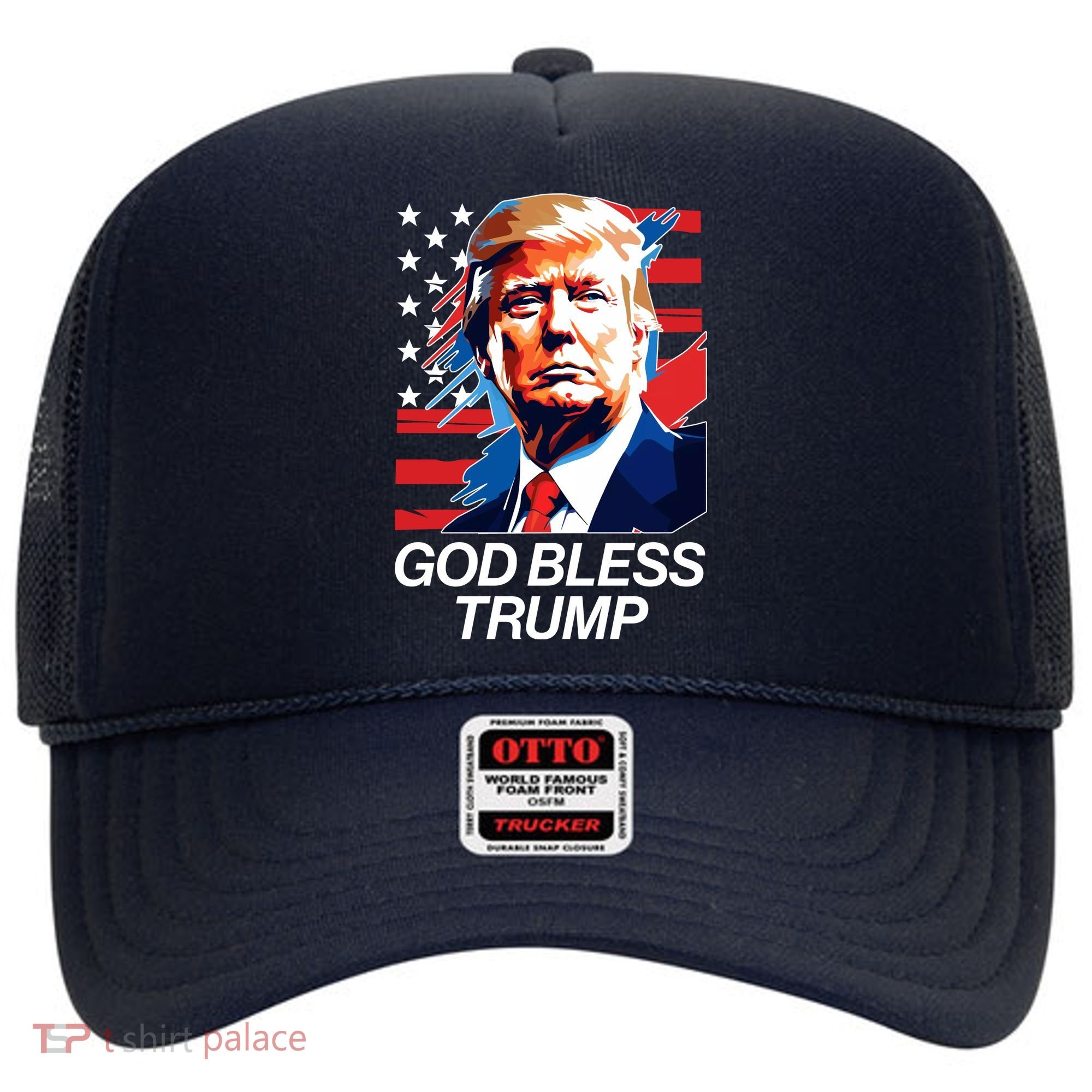 Patriotic God Bless Trump Hat