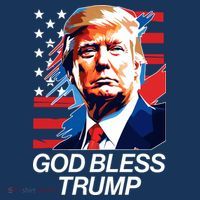 Patriotic God Bless Trump Hat thumb 2