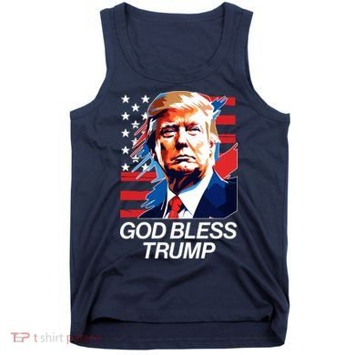Patriotic God Bless Trump Tank Top