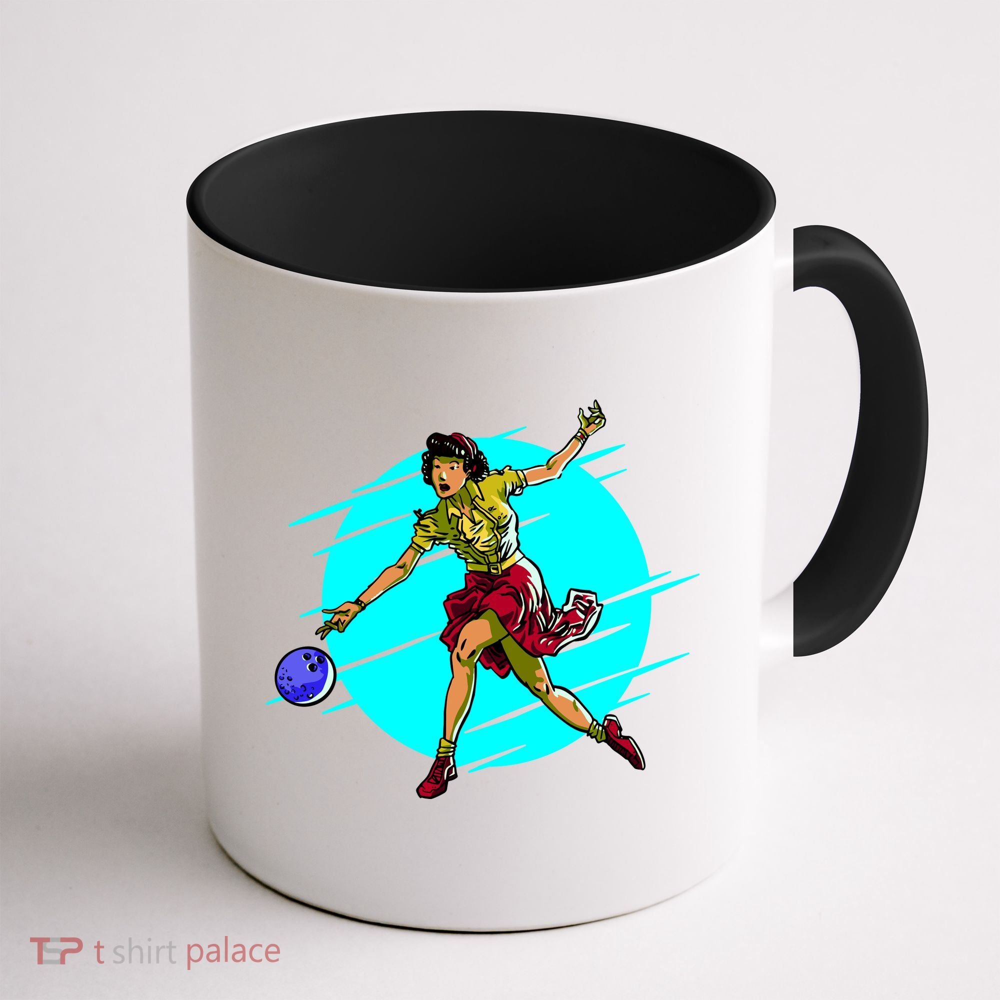 Pinup Girl Bowling Coffee Mug