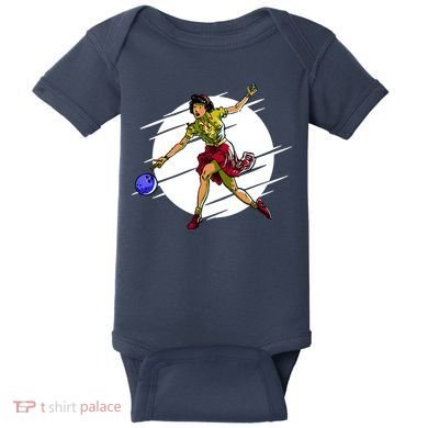 Pinup Girl Bowling Baby Bodysuit