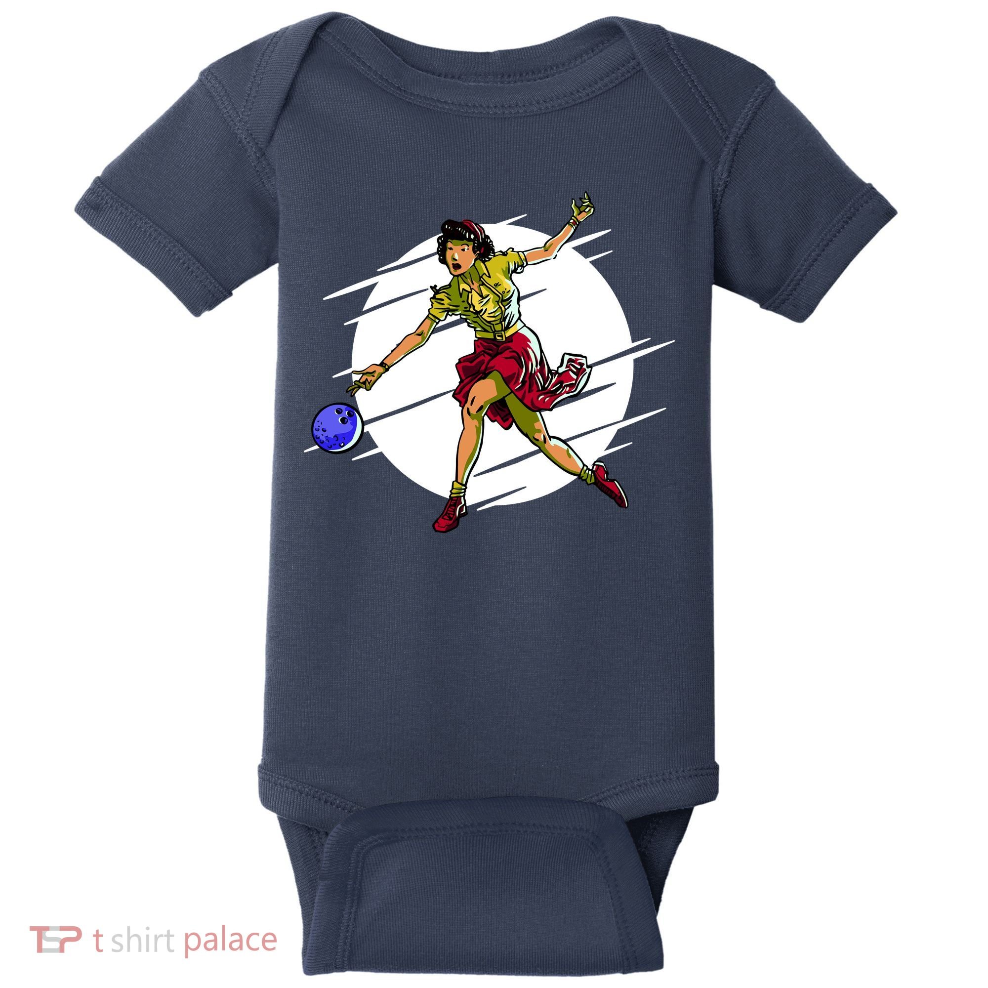 Pinup Girl Bowling Baby Bodysuit
