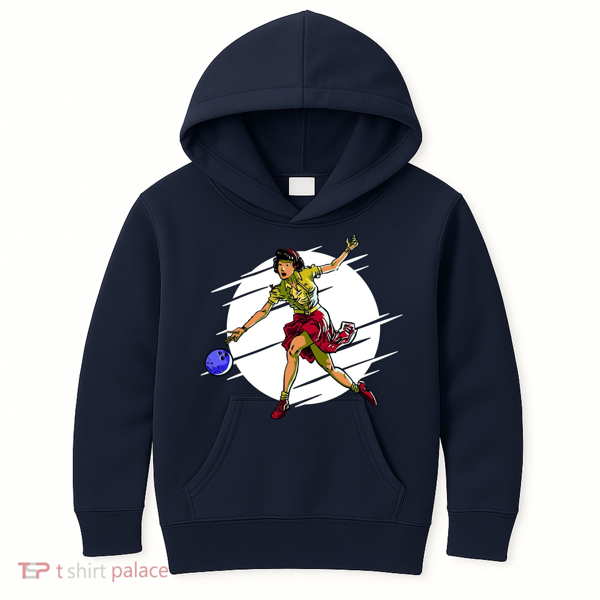 Pinup Girl Bowling Kids Hoodie