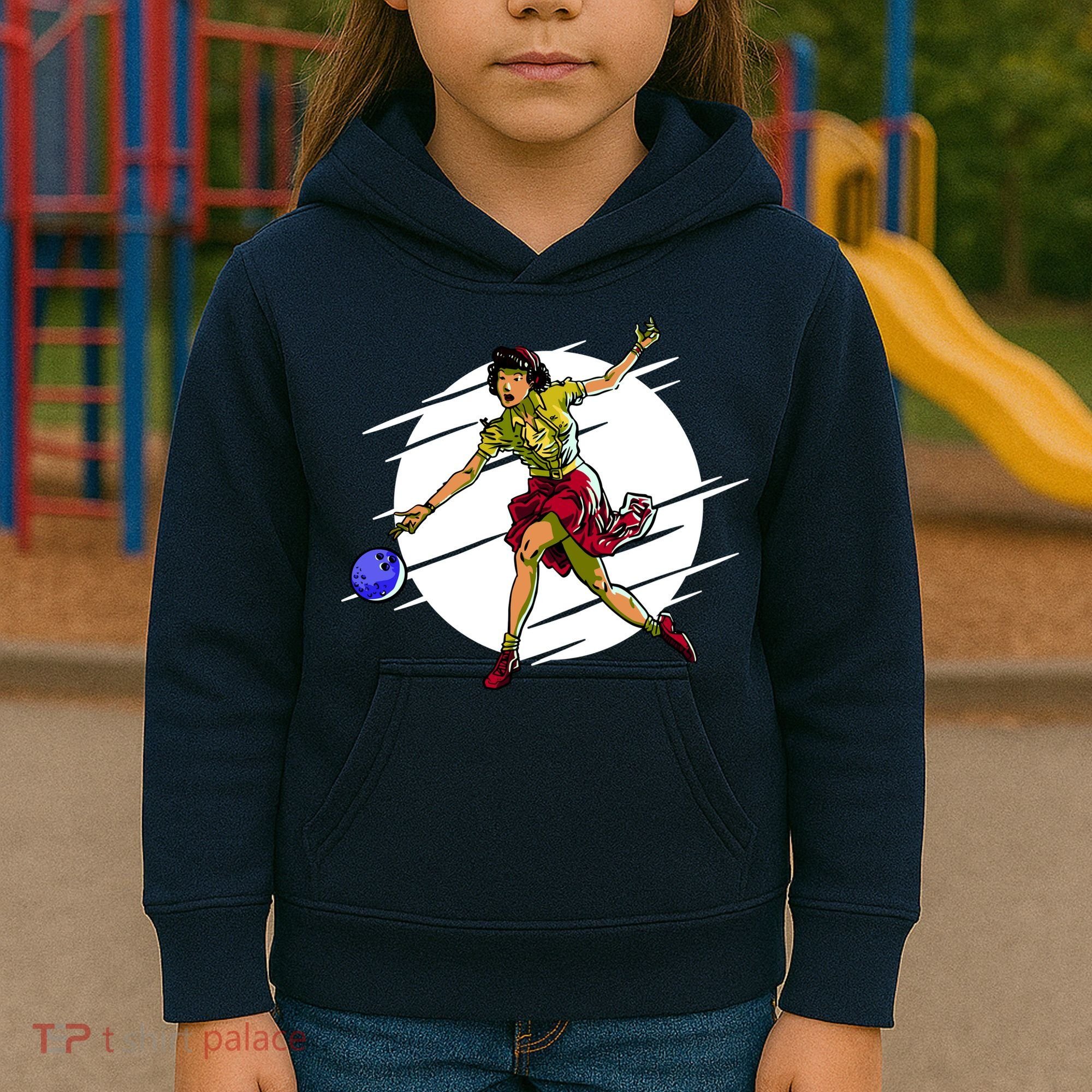 Pinup Girl Bowling Kids Hoodie