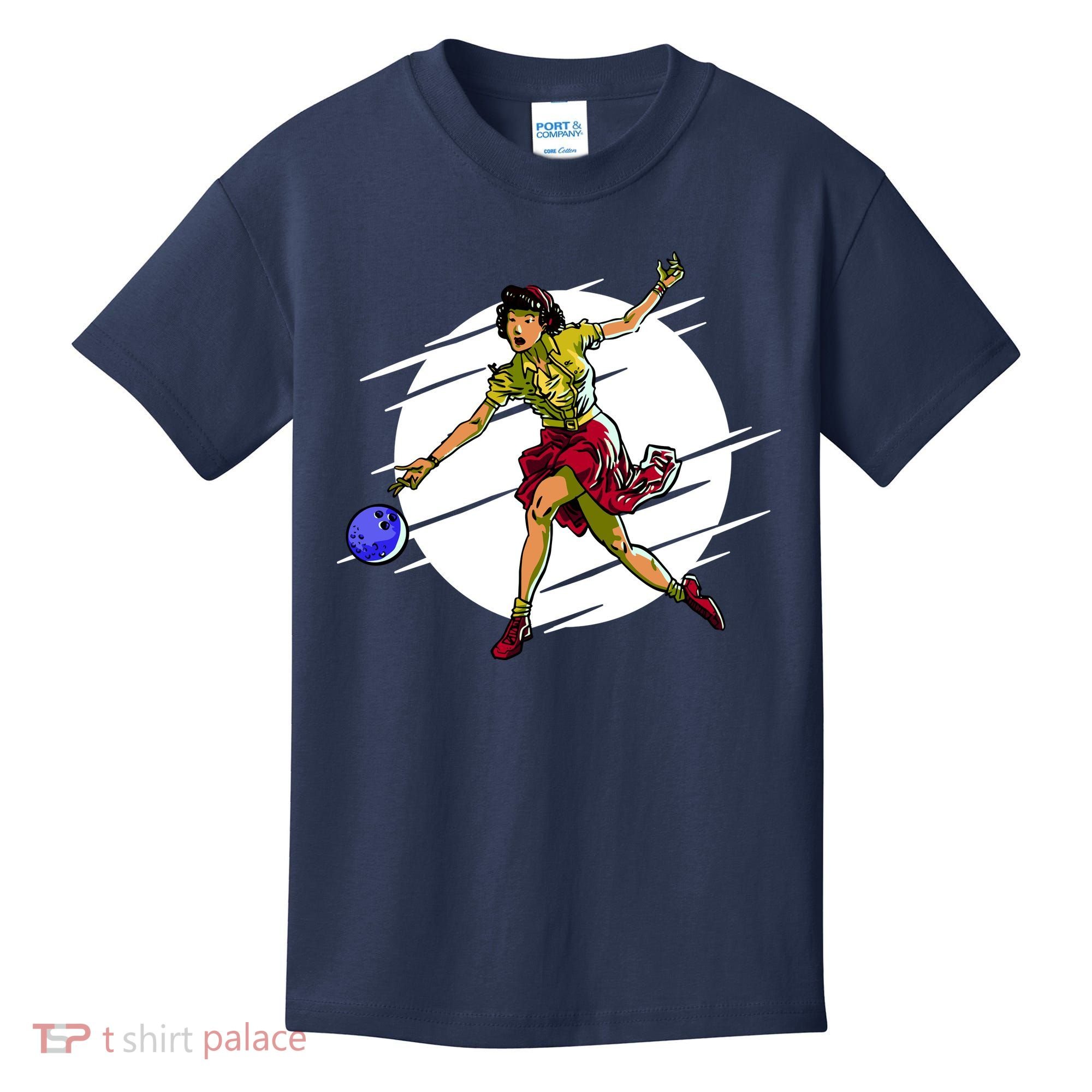 Pinup Girl Bowling Kids T-Shirt