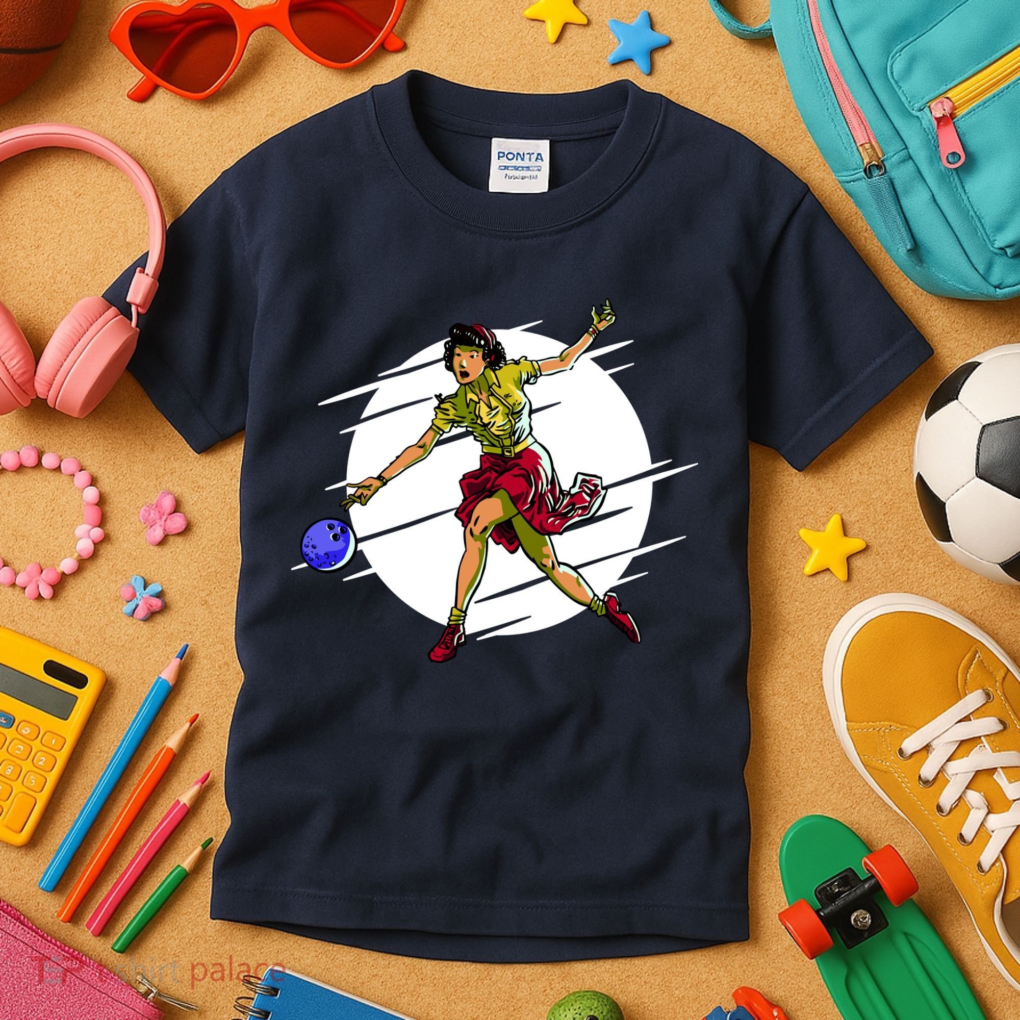 Pinup Girl Bowling Kids T-Shirt