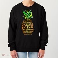 Pineapple Gift Bible Fruit Of The Spirit Love Joy Peace Women's Sweatshirt thumb 0