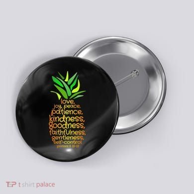 Pineapple Gift Bible Fruit Of The Spirit Love Joy Peace Button