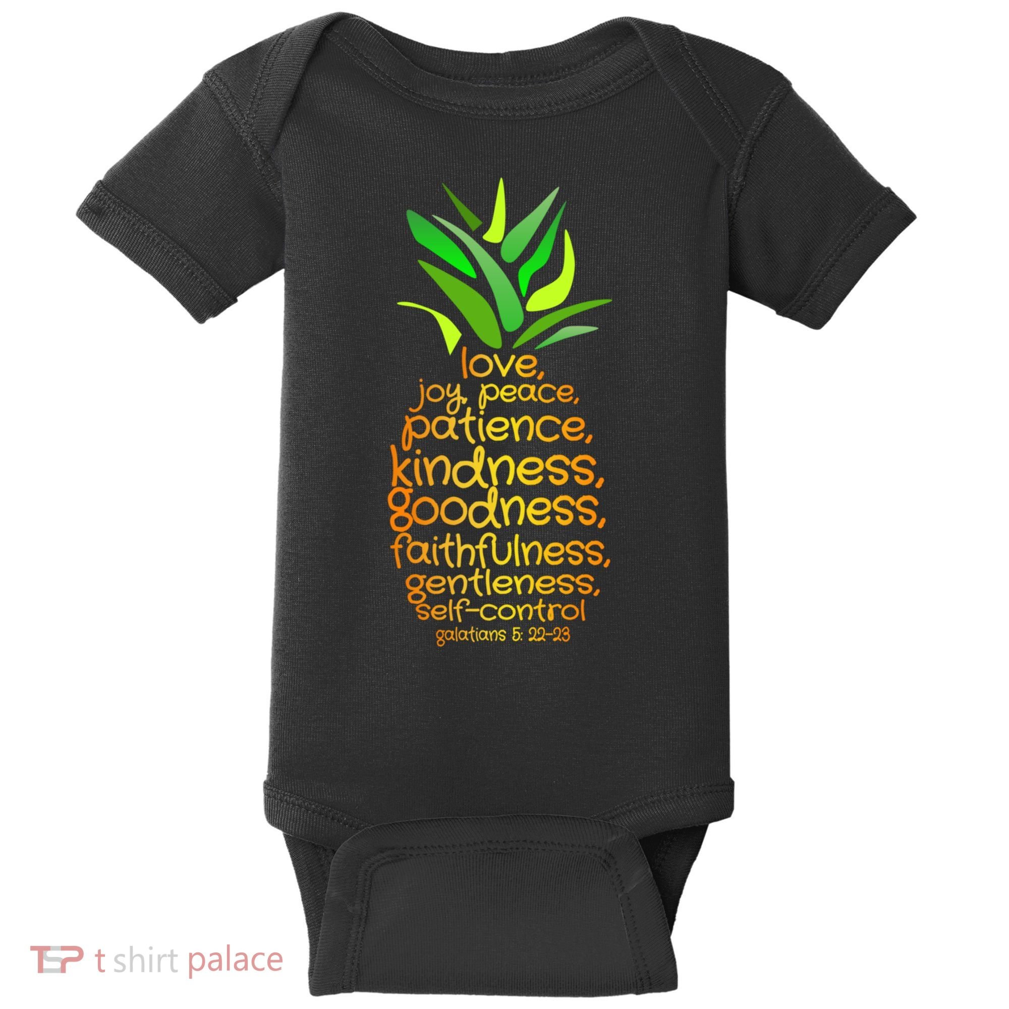Pineapple Gift Bible Fruit Of The Spirit Love Joy Peace Baby Bodysuit