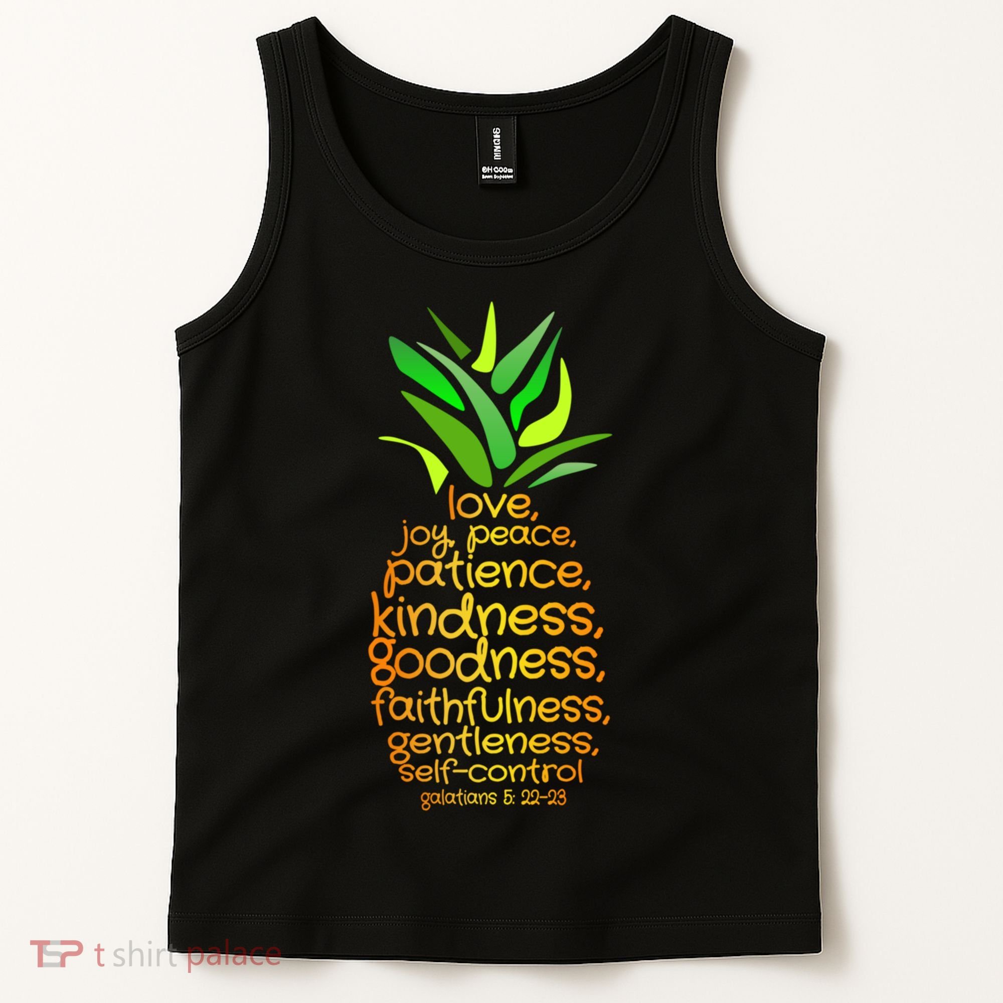Pineapple Gift Bible Fruit Of The Spirit Love Joy Peace Tank Top