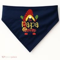 Papa Gnome Christmas Pajamas Matching Family Group USA-Made Doggie Bandana thumb 0