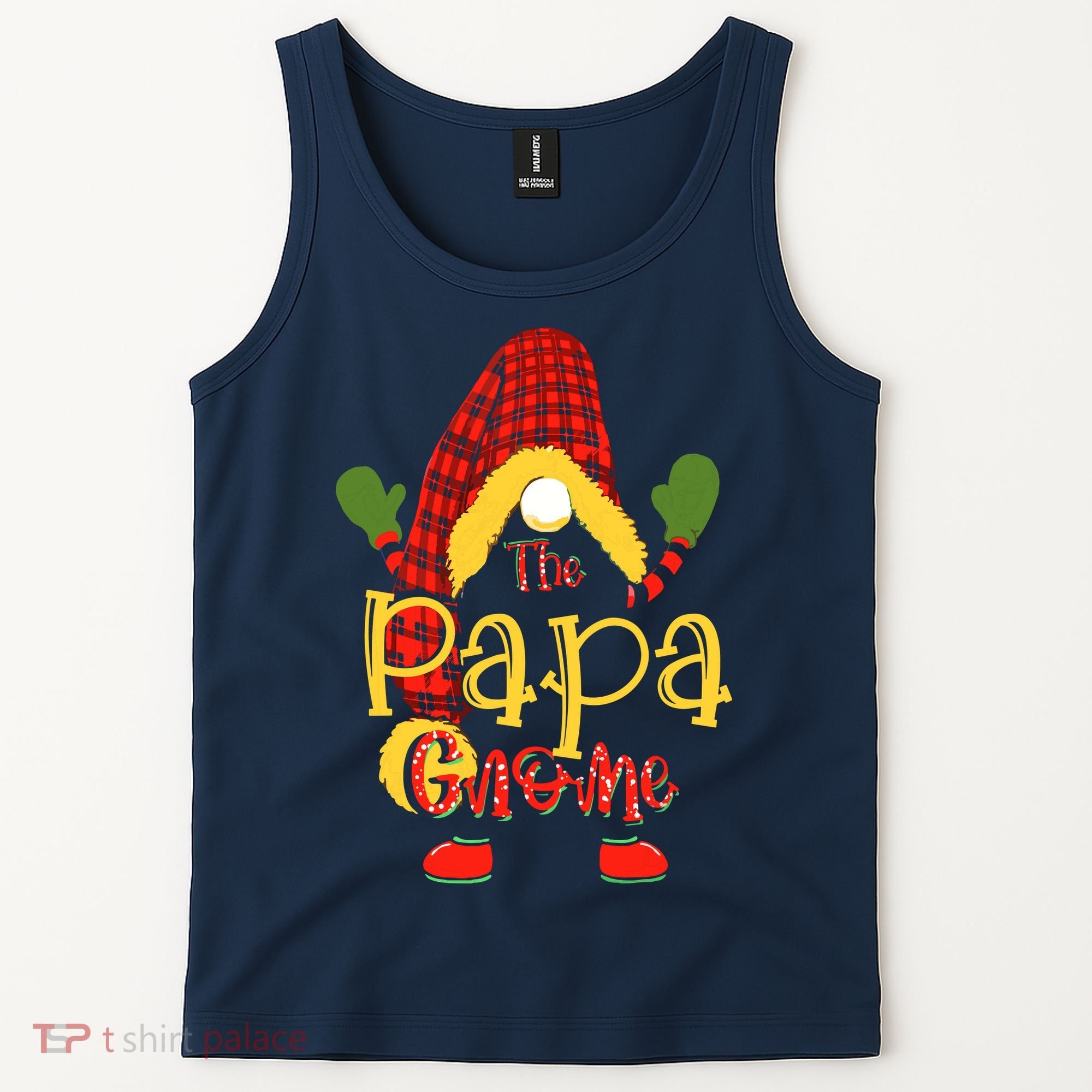 Papa Gnome Christmas Pajamas Matching Family Group Tank Top