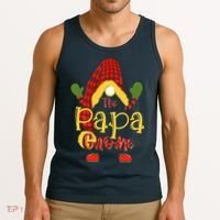 Papa Gnome Christmas Pajamas Matching Family Group Tank Top thumb 3