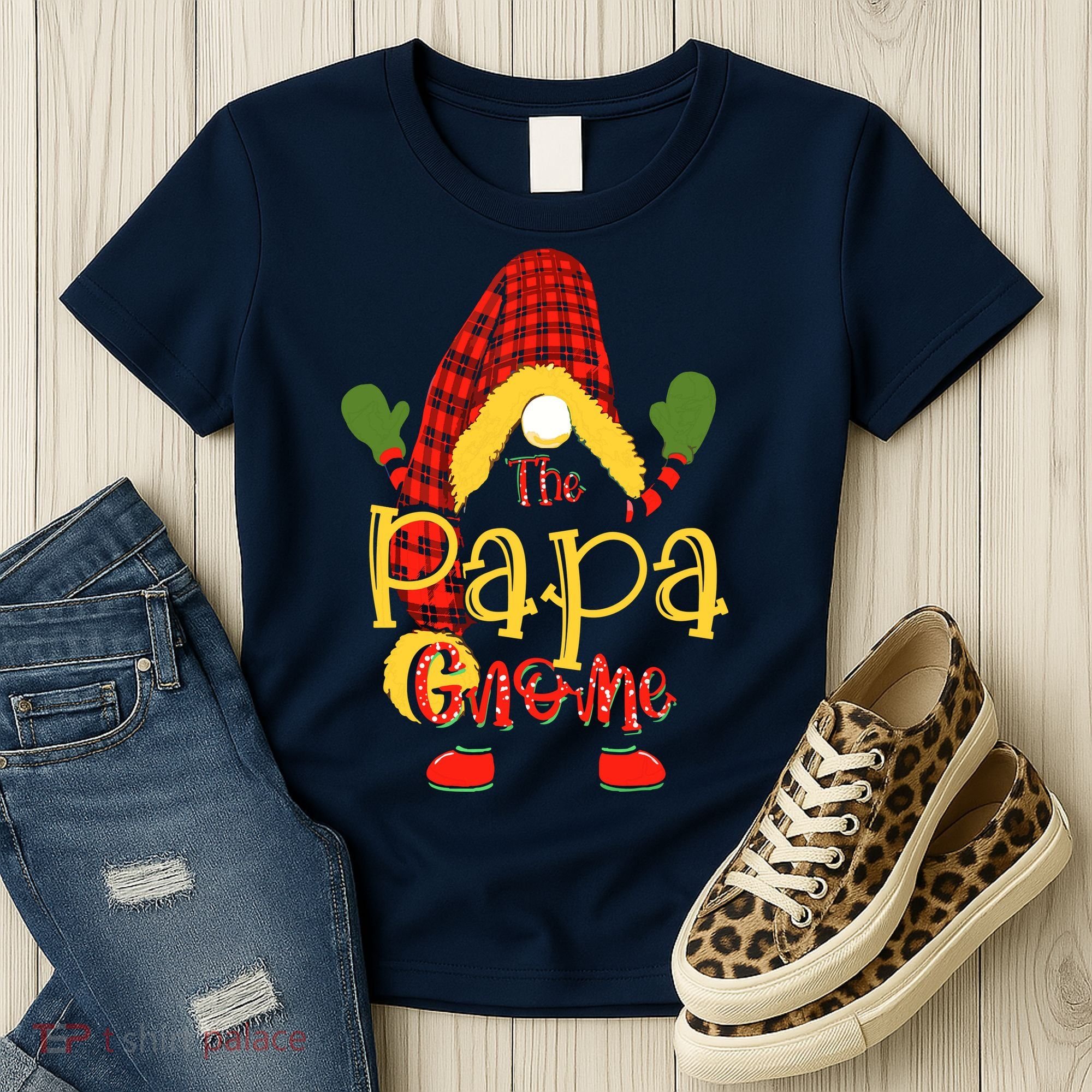 Papa Gnome Christmas Pajamas Matching Family Group Women's T-Shirt