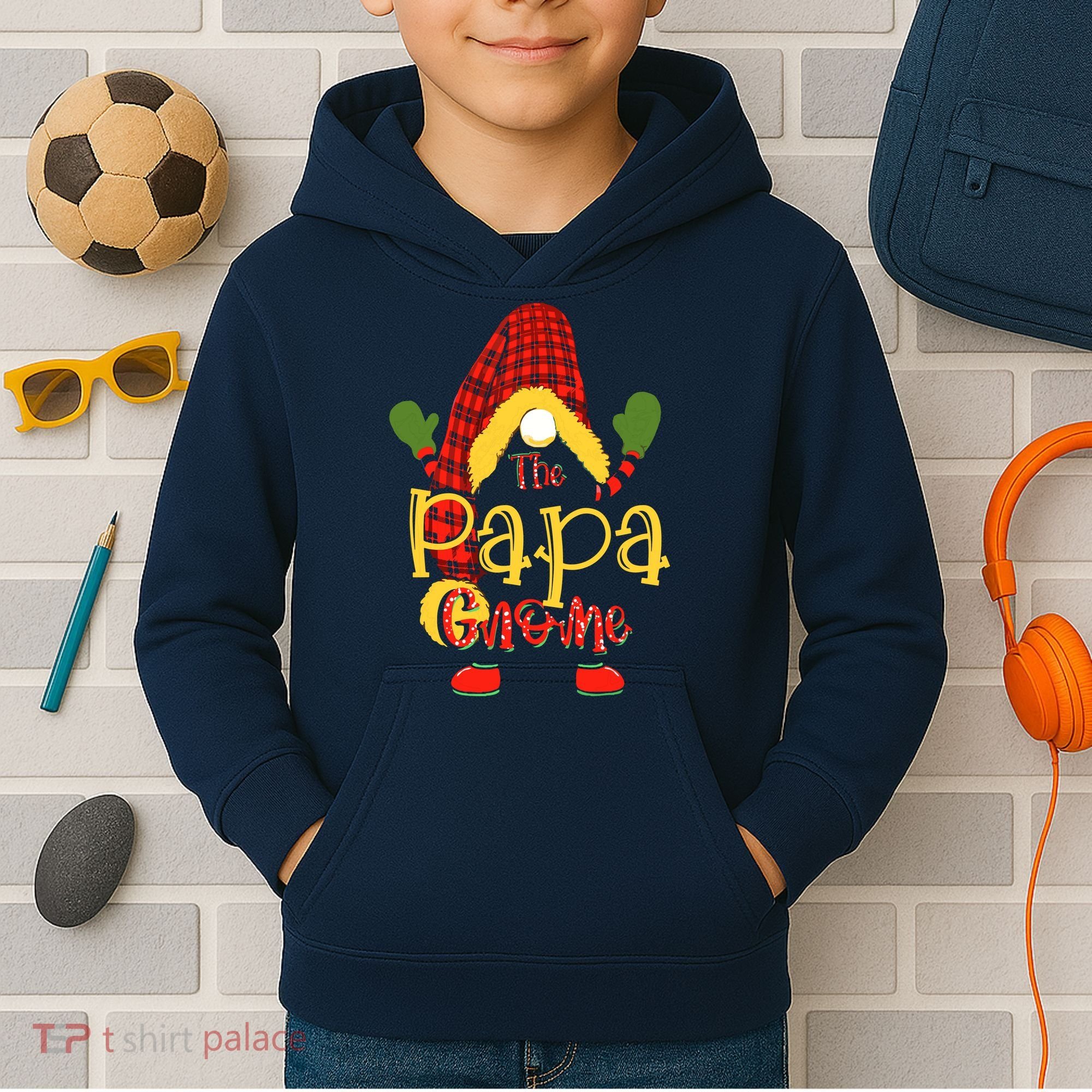 Papa Gnome Christmas Pajamas Matching Family Group Kids Hoodie