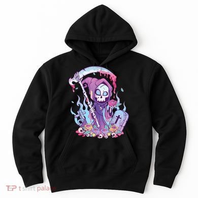 Pastel Goth Creepy Death Grim Reaper Kawaii Occult Menhera Hoodie