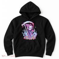 Pastel Goth Creepy Death Grim Reaper Kawaii Occult Menhera Hoodie thumb 0