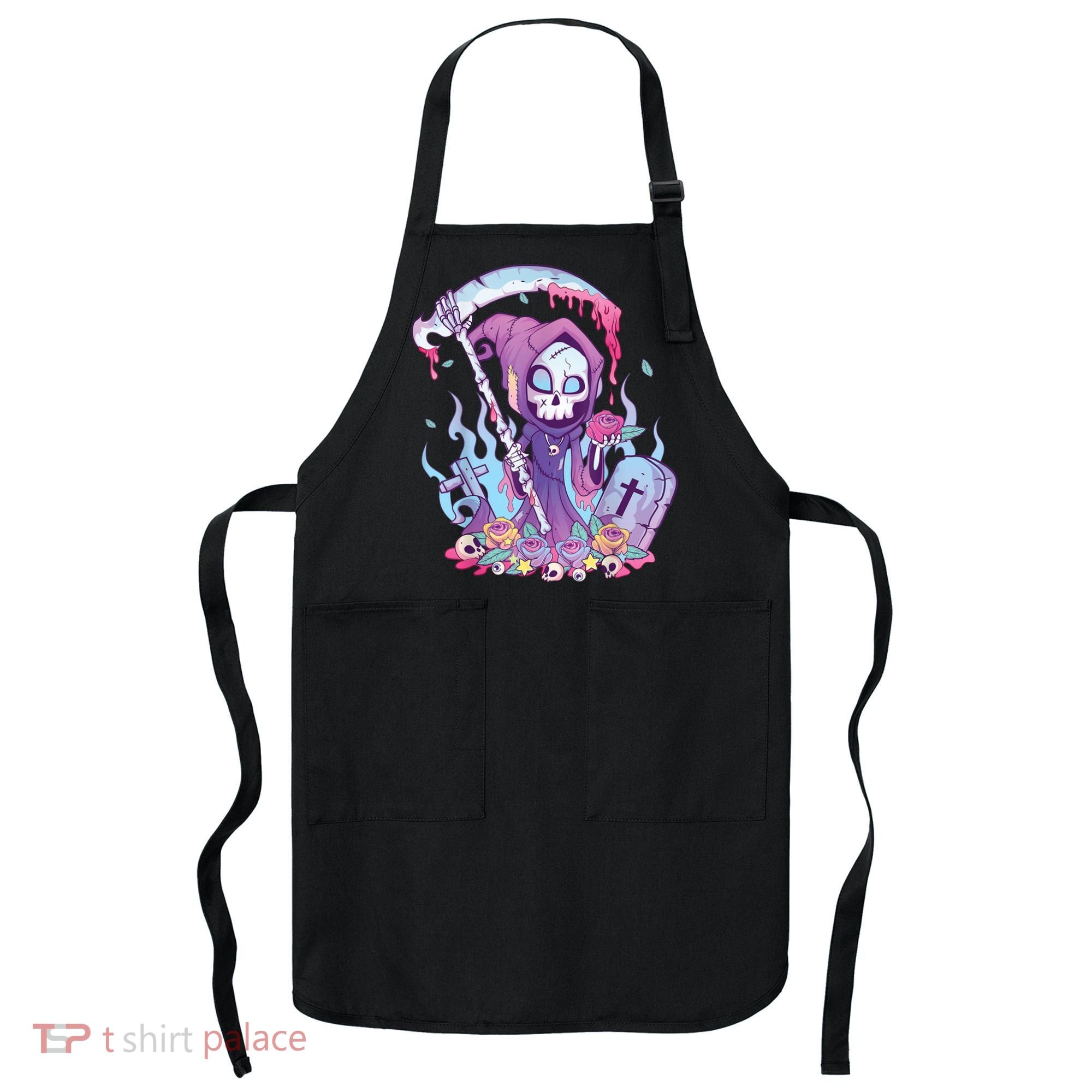 Pastel Goth Creepy Death Grim Reaper Kawaii Occult Menhera Apron