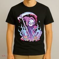 Pastel Goth Creepy Death Grim Reaper Kawaii Occult Menhera T-Shirt thumb 3