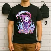 Pastel Goth Creepy Death Grim Reaper Kawaii Occult Menhera T-Shirt thumb 6