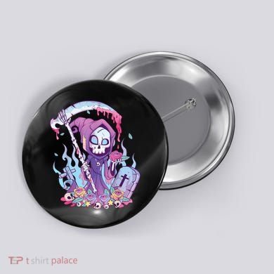 Pastel Goth Creepy Death Grim Reaper Kawaii Occult Menhera Button