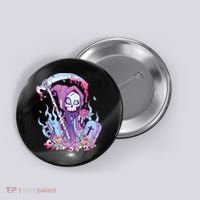 Pastel Goth Creepy Death Grim Reaper Kawaii Occult Menhera Button thumb 0