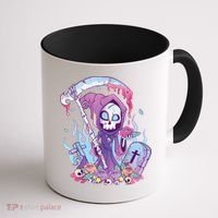 Pastel Goth Creepy Death Grim Reaper Kawaii Occult Menhera Coffee Mug thumb 1