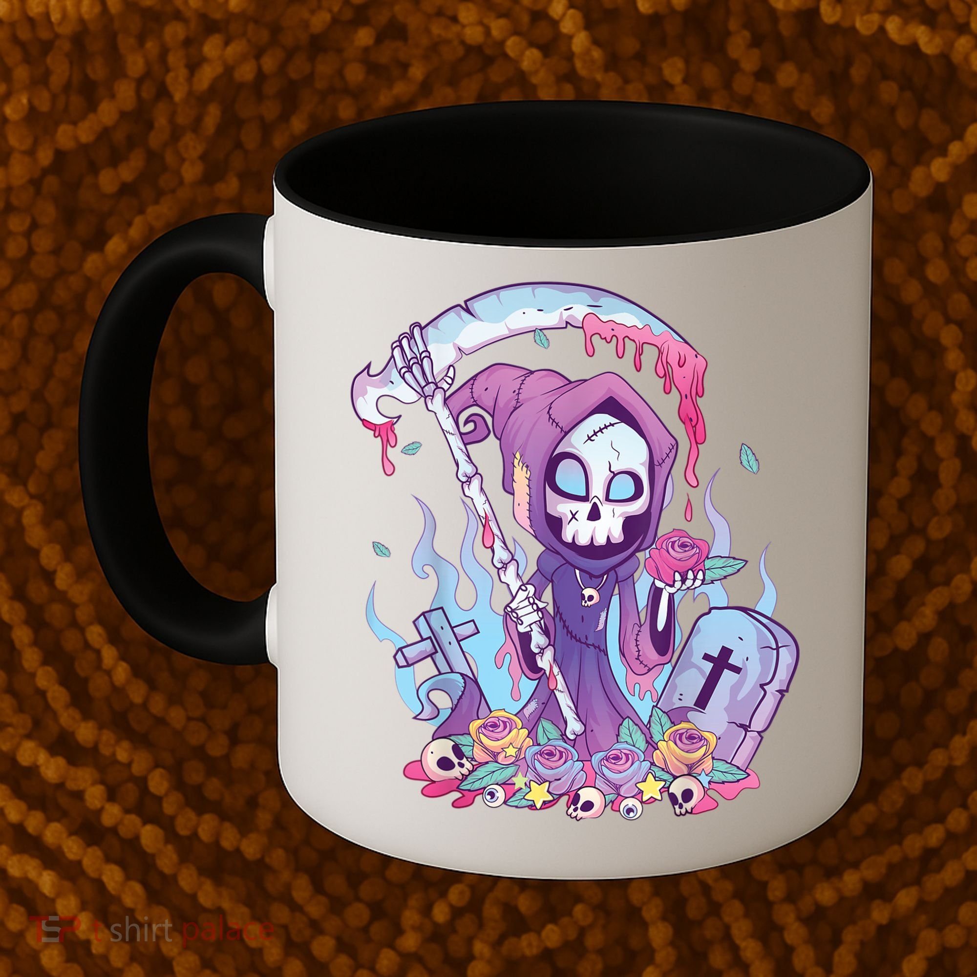 Pastel Goth Creepy Death Grim Reaper Kawaii Occult Menhera Coffee Mug