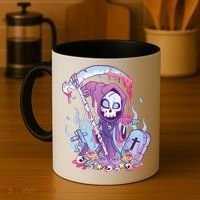 Pastel Goth Creepy Death Grim Reaper Kawaii Occult Menhera Coffee Mug thumb 4