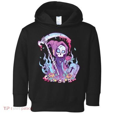 Pastel Goth Creepy Death Grim Reaper Kawaii Occult Menhera Toddler Hoodie