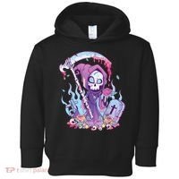 Pastel Goth Creepy Death Grim Reaper Kawaii Occult Menhera Toddler Hoodie thumb 0