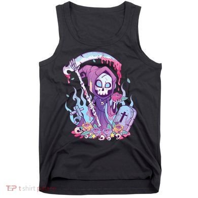 Pastel Goth Creepy Death Grim Reaper Kawaii Occult Menhera Tank Top
