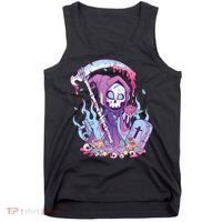 Pastel Goth Creepy Death Grim Reaper Kawaii Occult Menhera Tank Top thumb 0