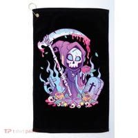 Pastel Goth Creepy Death Grim Reaper Kawaii Occult Menhera Golf Towel thumb 0