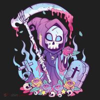Pastel Goth Creepy Death Grim Reaper Kawaii Occult Menhera Golf Towel thumb 3