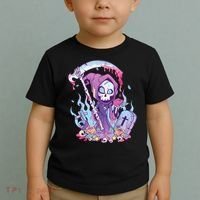 Pastel Goth Creepy Death Grim Reaper Kawaii Occult Menhera Toddler T-Shirt thumb 2
