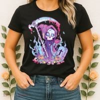 Pastel Goth Creepy Death Grim Reaper Kawaii Occult Menhera Women's T-Shirt thumb 2