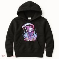 Pastel Goth Creepy Death Grim Reaper Kawaii Occult Menhera Kids Hoodie thumb 0