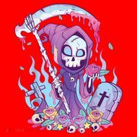 Pastel Goth Creepy Death Grim Reaper Kawaii Occult Menhera Santa Hat thumb 1