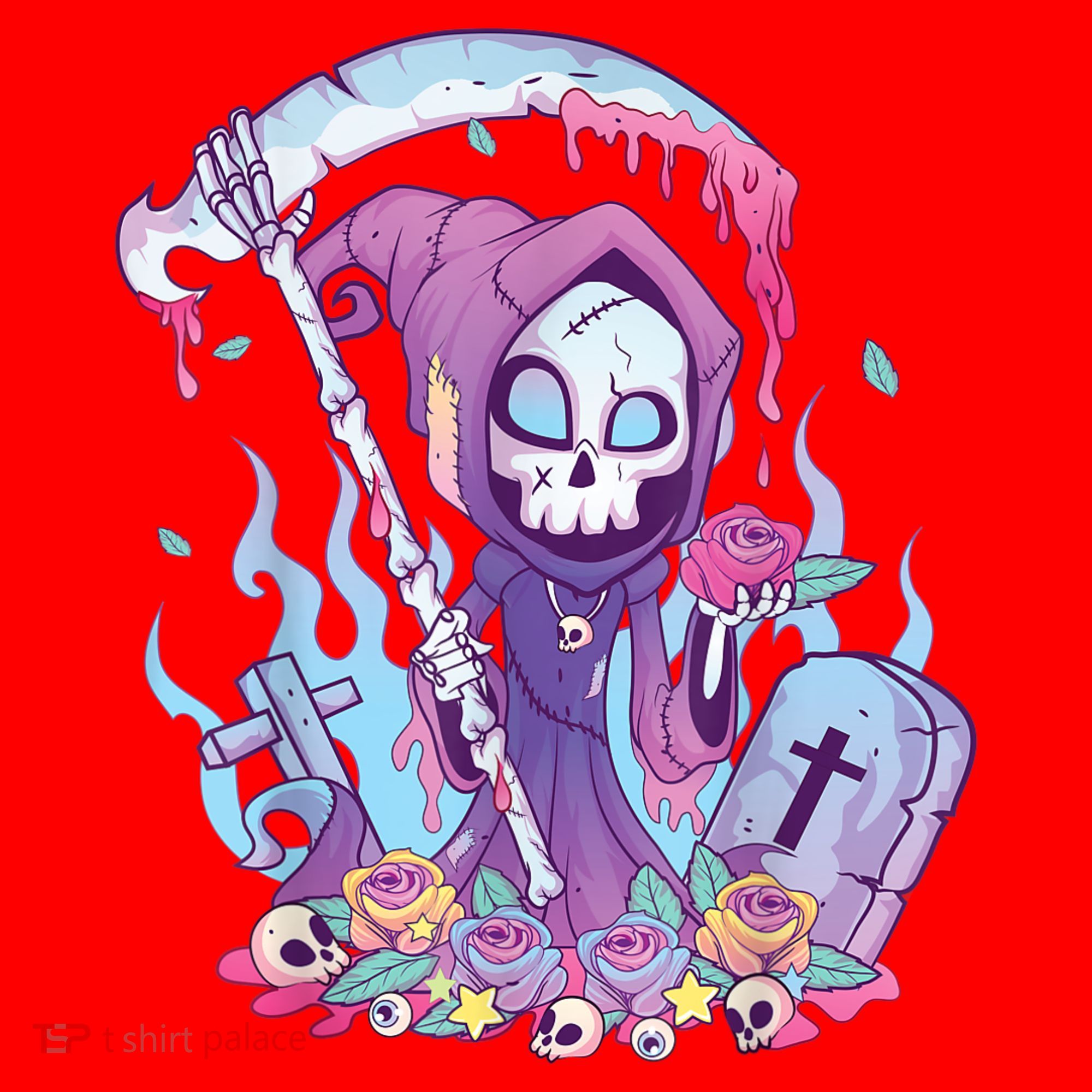 Pastel Goth Creepy Death Grim Reaper Kawaii Occult Menhera Santa Hat