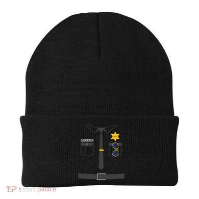 Prison Guard Correctional Officer Easy Halloween Costume Fun Beanie