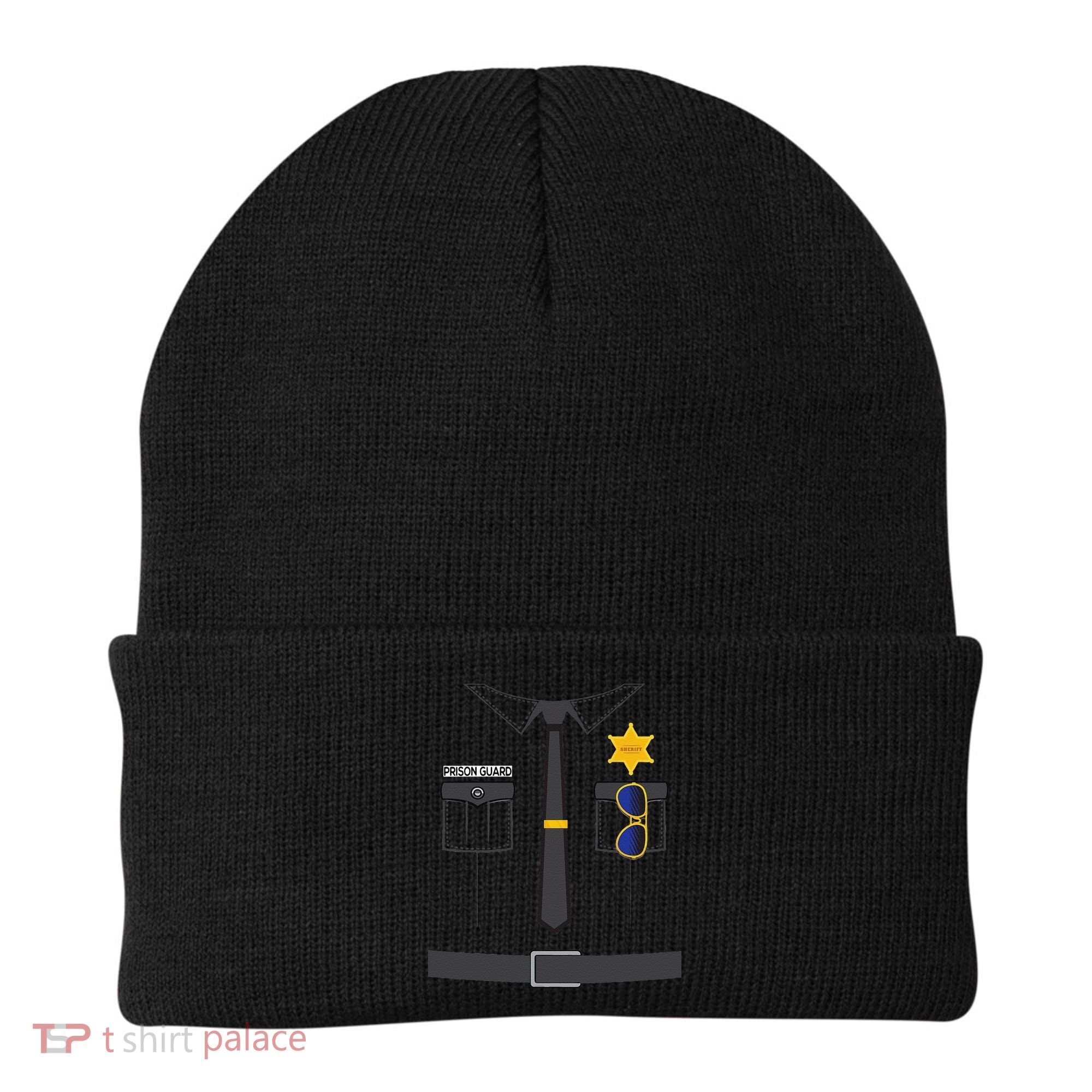 Prison Guard Correctional Officer Easy Halloween Costume Fun Beanie