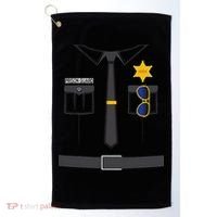 Prison Guard Correctional Officer Easy Halloween Costume Fun Golf Towel thumb 0