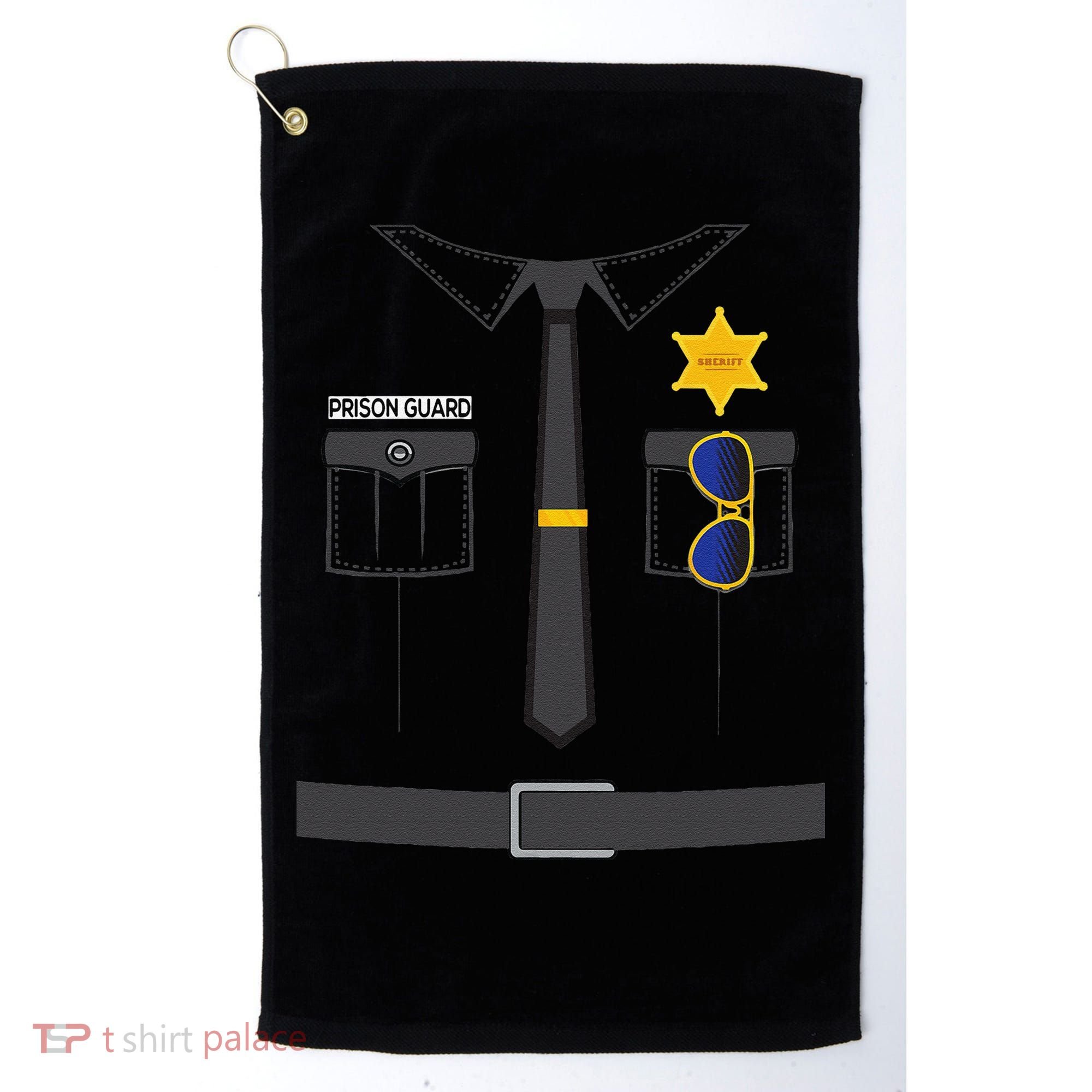 Prison Guard Correctional Officer Easy Halloween Costume Fun Golf Towel