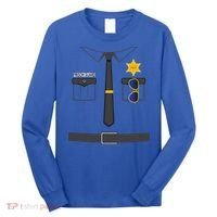 Prison Guard Correctional Officer Easy Halloween Costume Fun Long Sleeve Shirt thumb 0